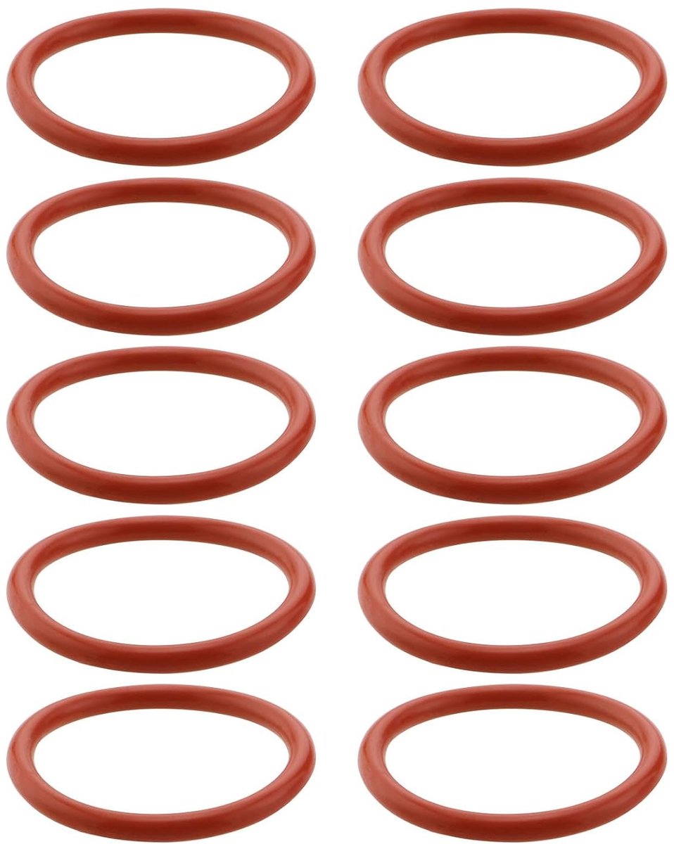 SnelShoppen 10 Stuks Koffiezetapparaat Rubber O-Ring Sealing Gasket Vervangingsonderdelen Geschikt voor EQ3 EQ5 EQ6 EQ7 EQ8 EQ9 45x37x4mm Rood
