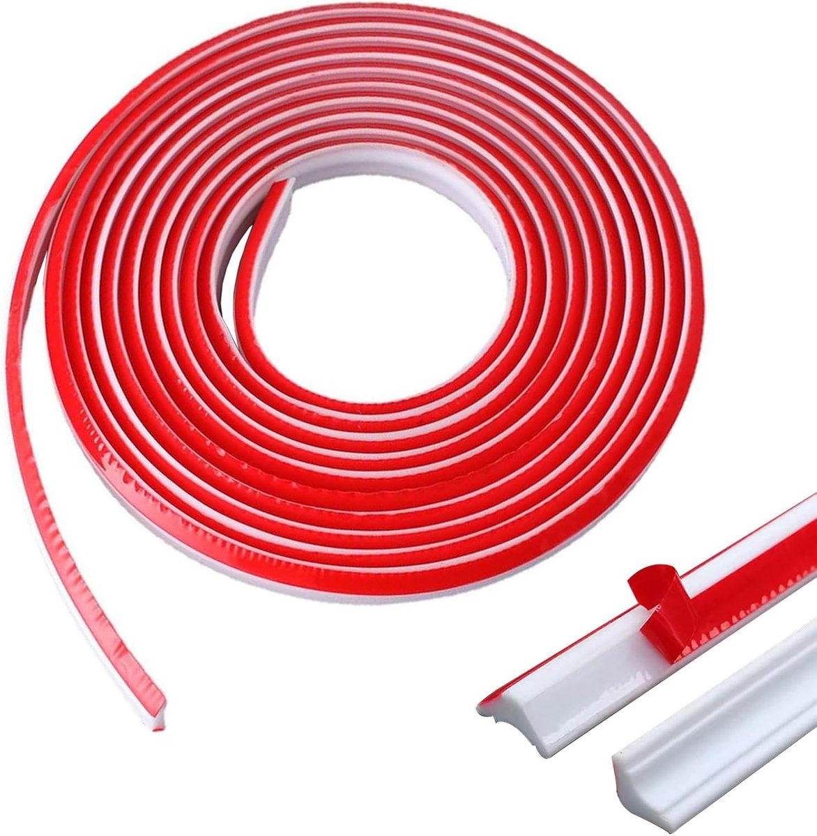 SnelShoppen - 6 m Flexibele Zelfklevende Decoratieve Molding voor Hoekwanden, Flexibele Wandbekleding, Ronde Kwartcirkels, Decoratieve Tegels, TPE Pla