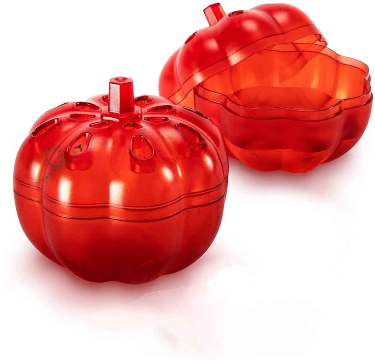 2 Stuks Fruitvliegenval Mini - Vliegenval - Insectenval voor de fruitmand om fruitvliegjes te vangen - 5,5 x 6,2 cm - Eenvoudig te vullen met lokstof - Insectenwering - voor de keuken - rood