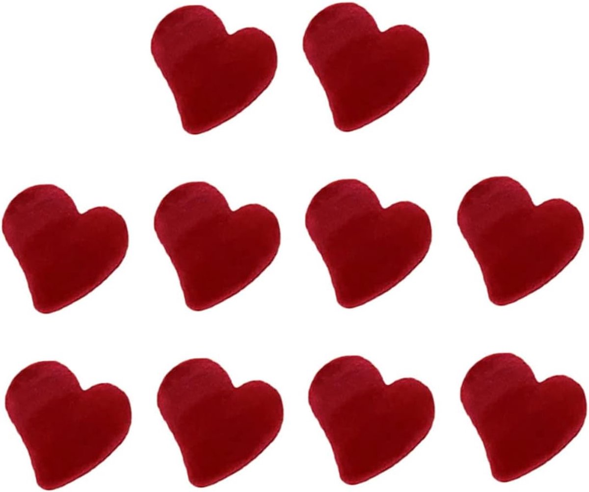 SnelShoppen - 20pcs Haarclips, Elegante Claw Clips, Hartvormige Haarspeld, Flockmateriaal, Duurzaam en Comfortabel, Voor Feest, Valentijnsdag, Bruilof