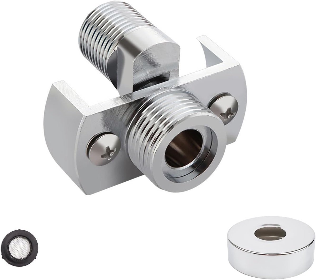 0XBIT Eccentric Mixer Tap and Screw Angle Faucet, Brass Eccentric Socket for Shower Heads and Water Lines - ShopVlot