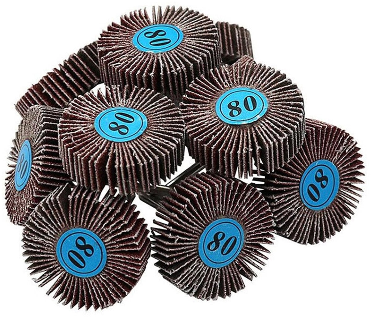 Pack of 20 Fan Grinder, Abrasive, Polishing Wheels, 80 Grit, Polishing Disc, Slat Grinder, Sanding Boxes, Polishing - ShopVlot