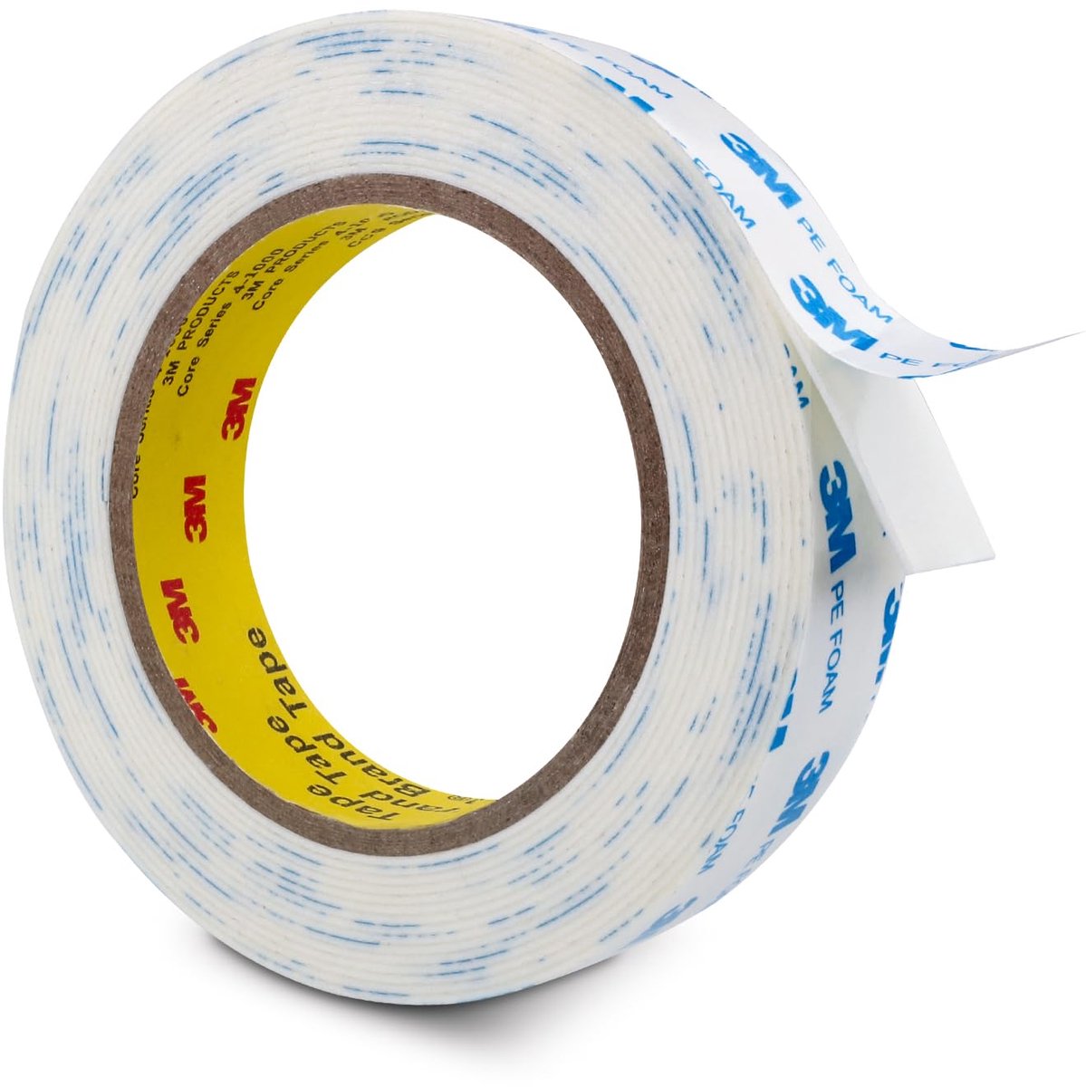 SnelShoppen - 3M Dubbelzijdige Plakband 1600T Extra Sterk PE Foam 25 mm x 5 m, 1.1 mm Dikke Textielband, Duurzaam en Waterdicht voor Binnen en Buiten,