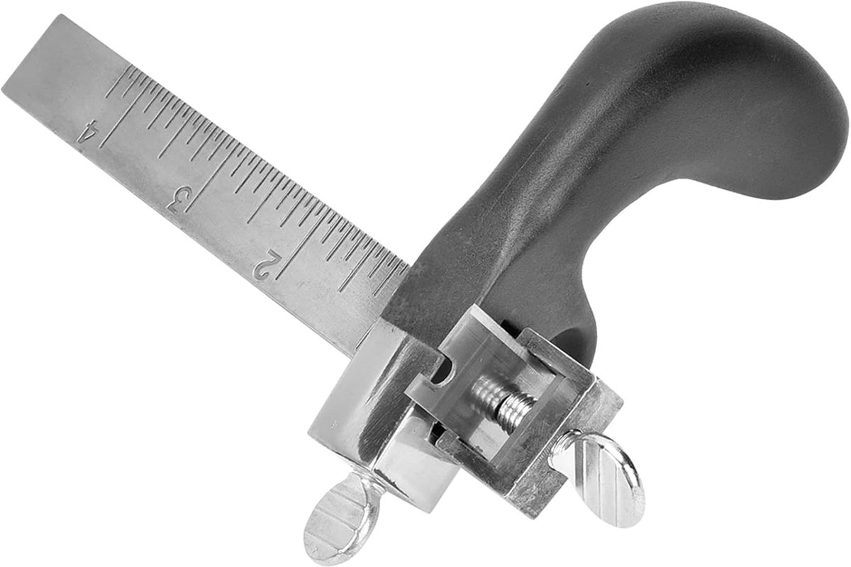 SnelShoppen - Leerband Snijder Professioneel 19x12x4 cm met Aluminium Handvat - DIY Leerband Gereedschap voor Leren Crafts - Duurzaam en Betrouwbaar
