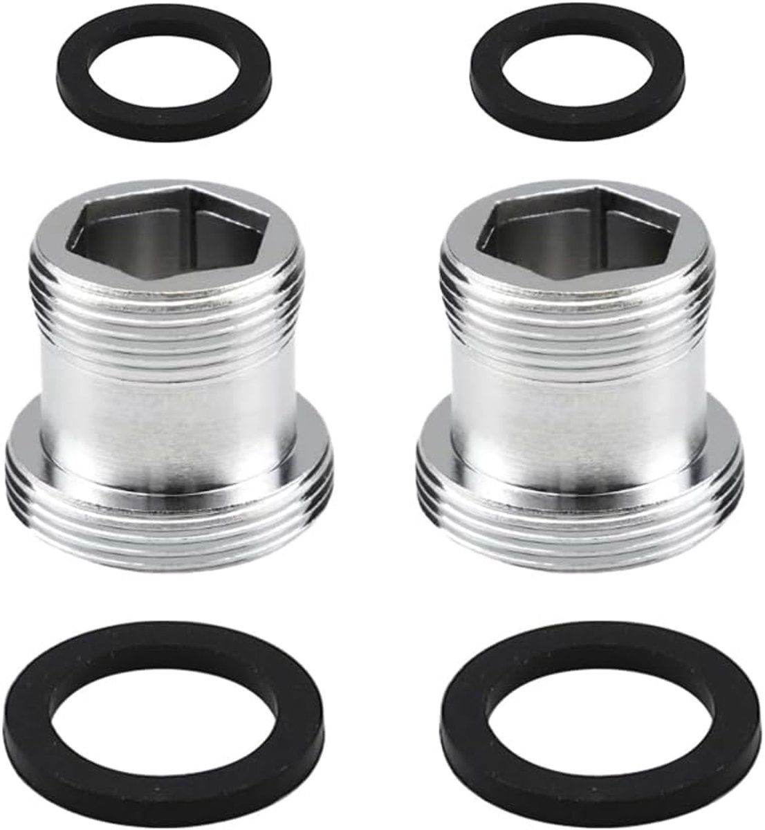 Tap adapter set - 20mm naar 22mm - koper - voorkomt waterlekkage - SnelShoppen