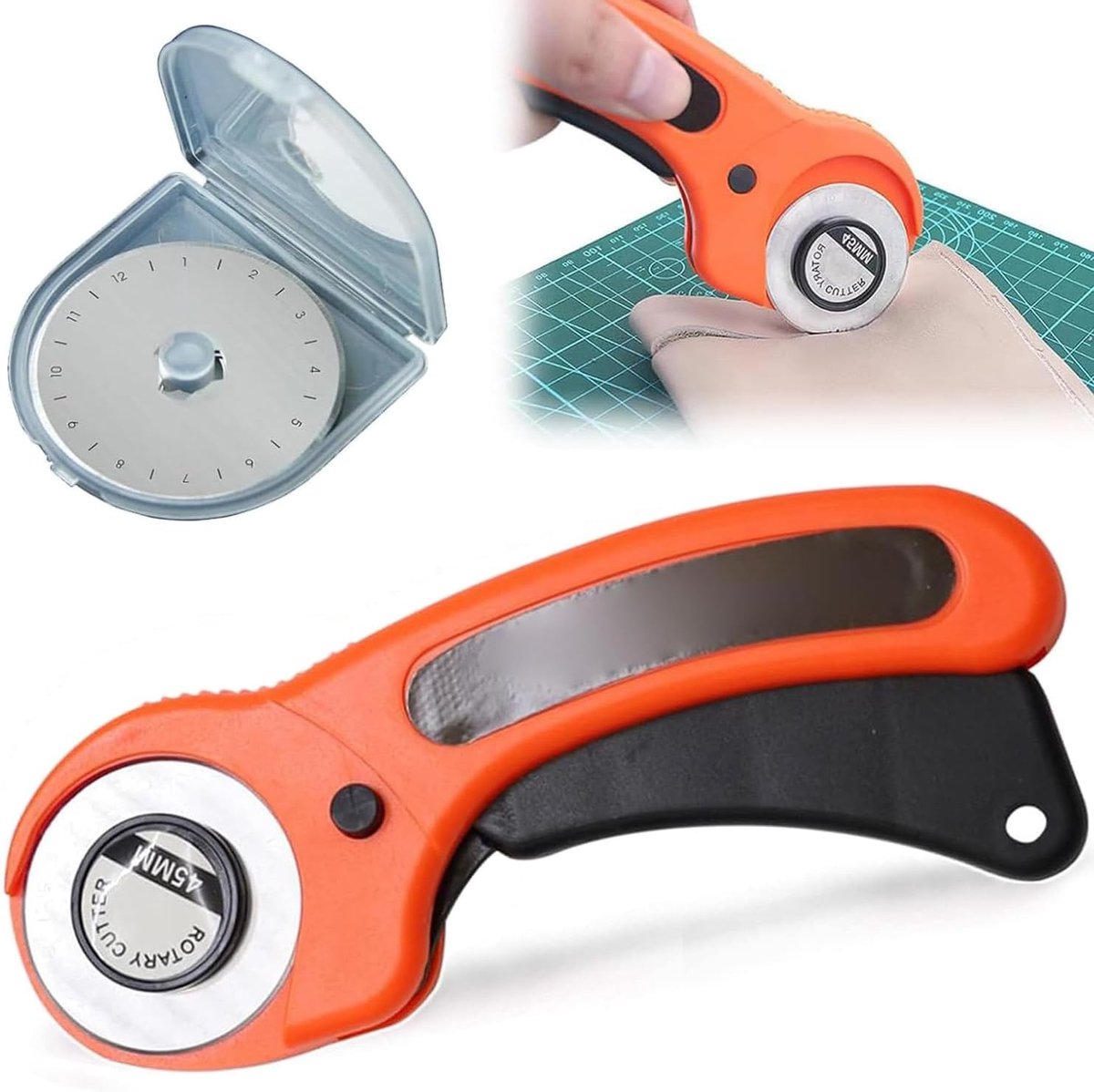 Roller Cutter, Roller Cutter for Sewing Projects, Fabric, Canvas, Quilting, Scrapbooking, with 1 Durable Replacement - ShopVlot