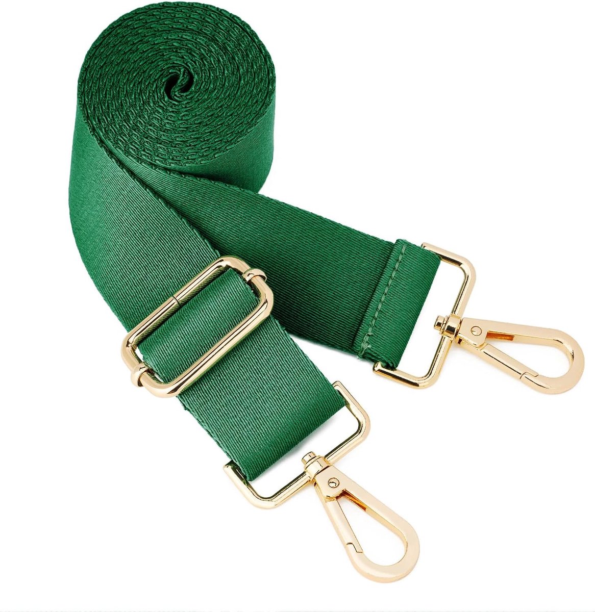 Schoudertas met brede schouderband - Groen canvas - Verstelbare lengte - Ideaal voor dagelijks gebruik - ShopVlot
