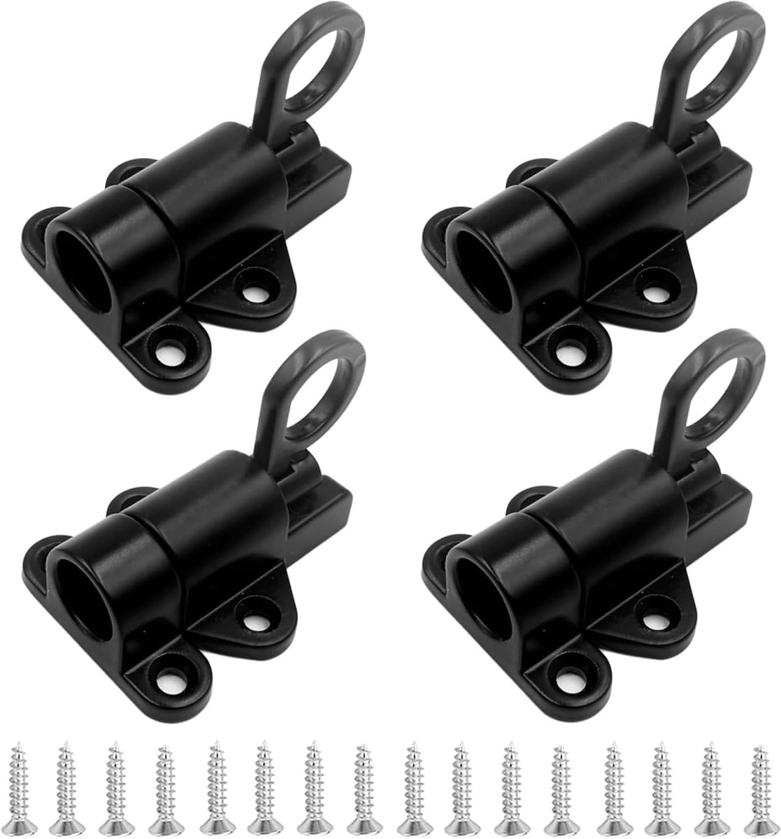 SnelShoppen - 4 Stuks Automatische Sluitingen voor Deuren, Aluminium Legering Veerslot, Veerslot met Schroeven voor Ramen, Houten Deuren, Kastdeuren,