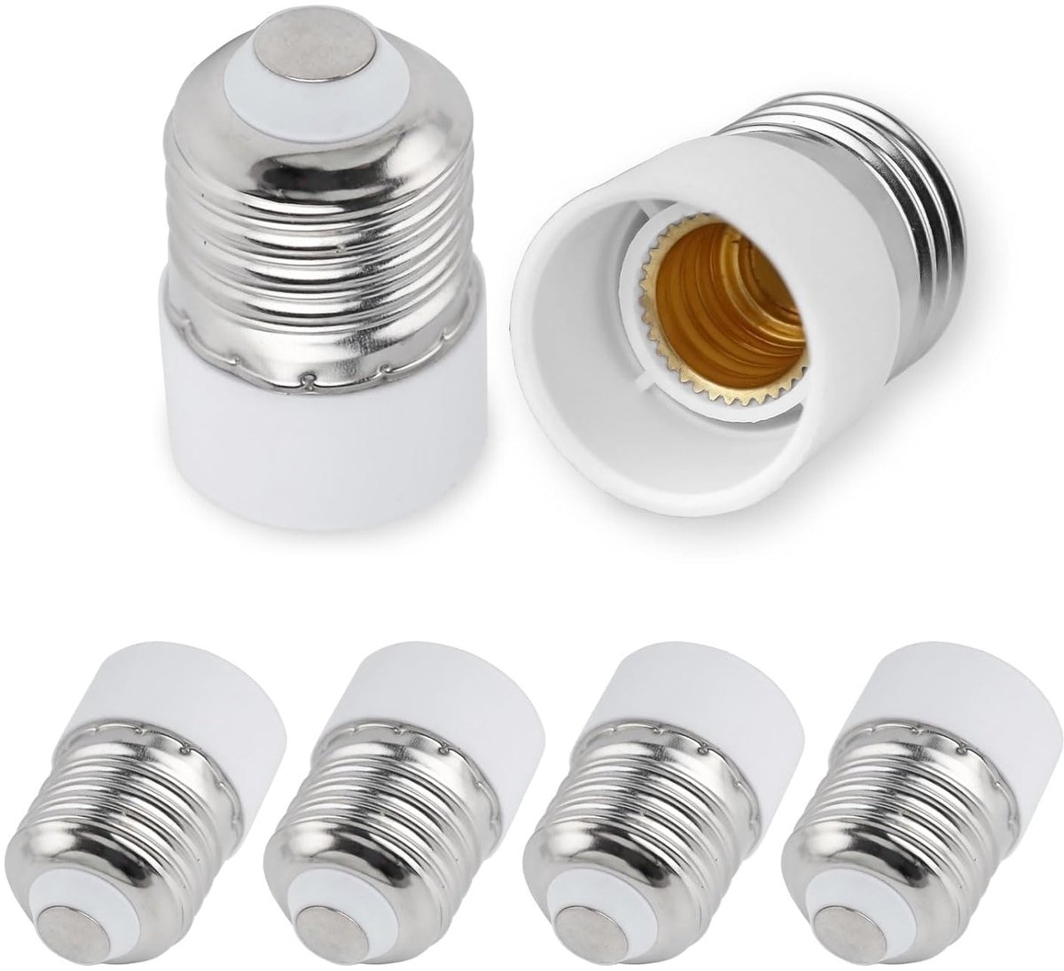 SnelShoppen - E27 naar E14 Converter - ES naar SES Adapter, Schroefdraad naar Kleine Schroefkap - Max 60W, 0~250V - Lamp Converter voor LED, Halogeen,