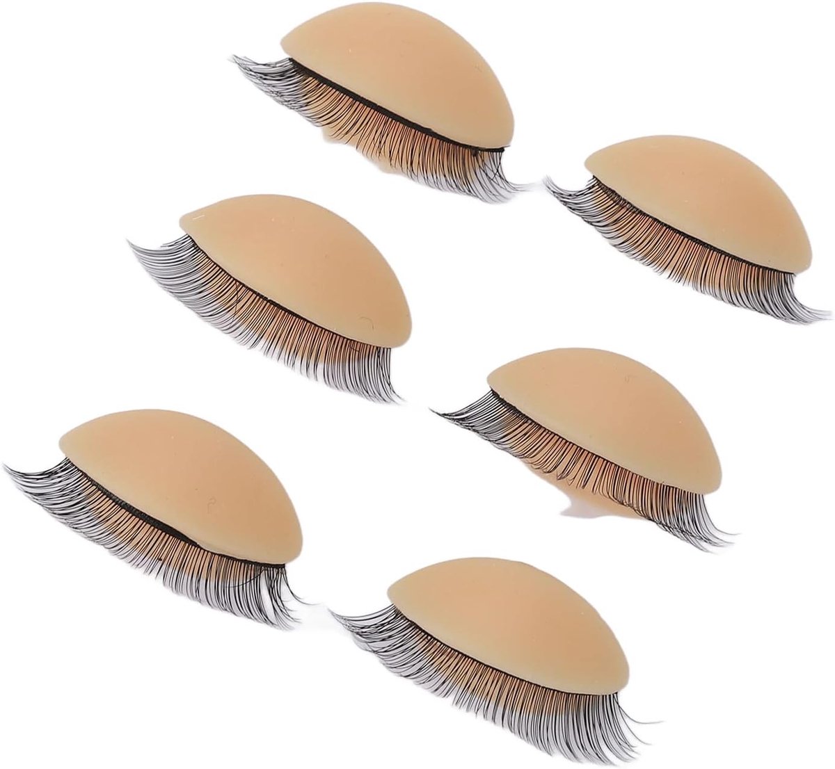 Vervangende oogleden voor poppen - silicone - dubbele wimperlaag - ideaal voor oefening - ShopVlot