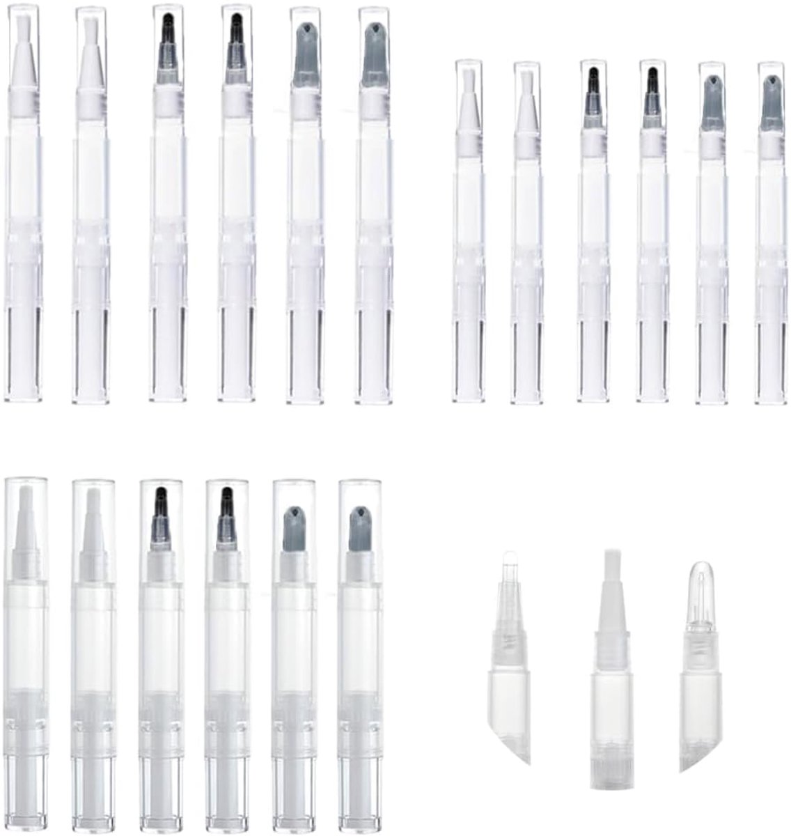 18pcs clear twist pens - ShopVlot