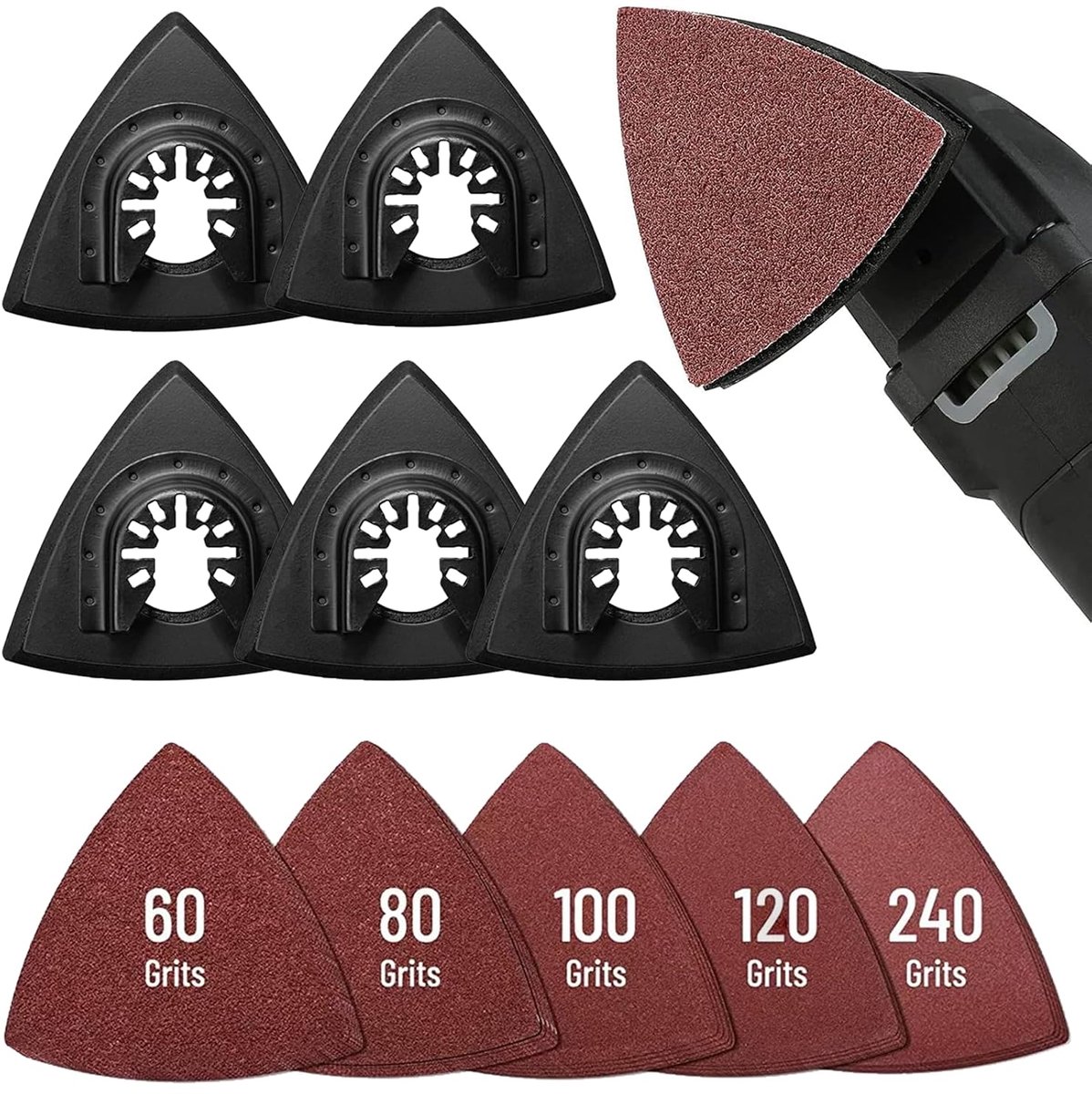 Schuurset 125 Stuks - Schuurplaat voor Delta Schuurmachine - Driehoekige Schuurpapier - Universele Compatibiliteit - ShopVlot