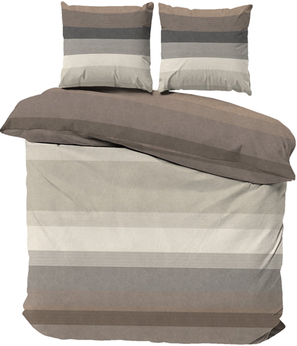 iSleep Dekbedovertrek Rens - Litsjumeaux XL - 260x200/220 cm - Naturel