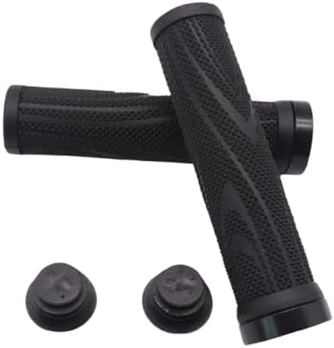 Fiets Stuurgrepen - Fietshandvatten Handvatten - Comfortabel Fietsen - Antislip Rubber - 22 mm Diameter - Zwart