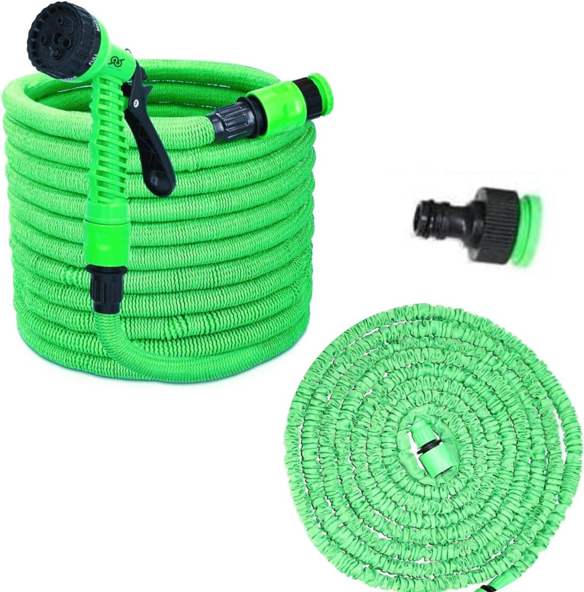 Zavio® Flexibele Tuinslang - Uitrekbare Tuinsproeier - Meerdere Functies - Groen