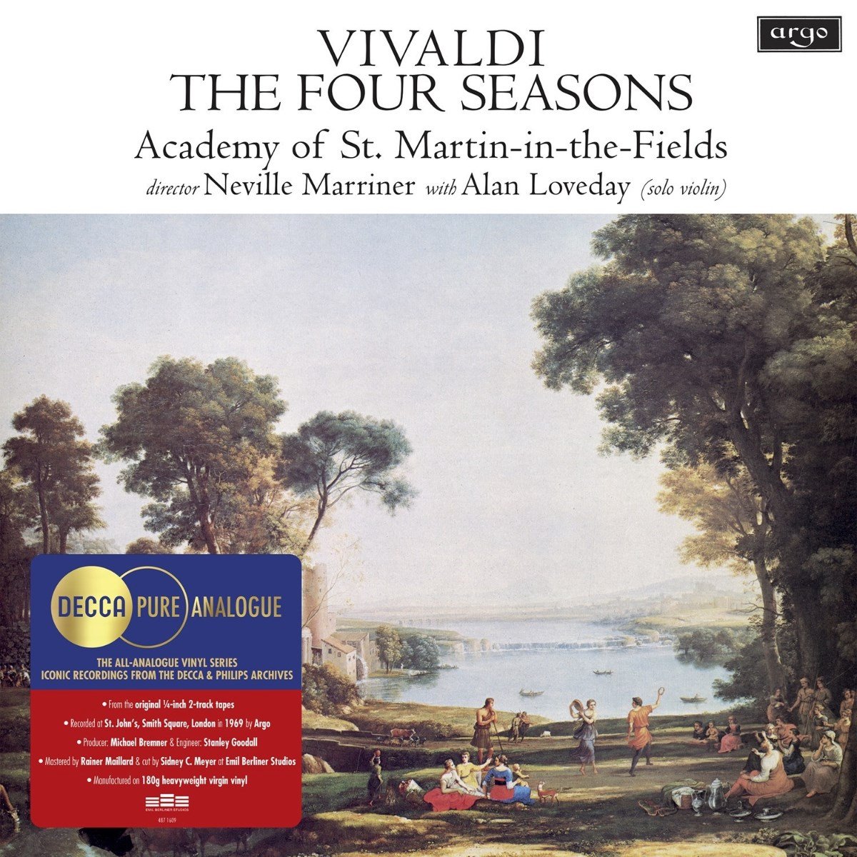 Alan Loveday, Academy Of St. Martin In The Fields & Neville Marriner - Vivaldi: The Four Seasons (LP) (Decca Pure Analogue Vinyl Series)