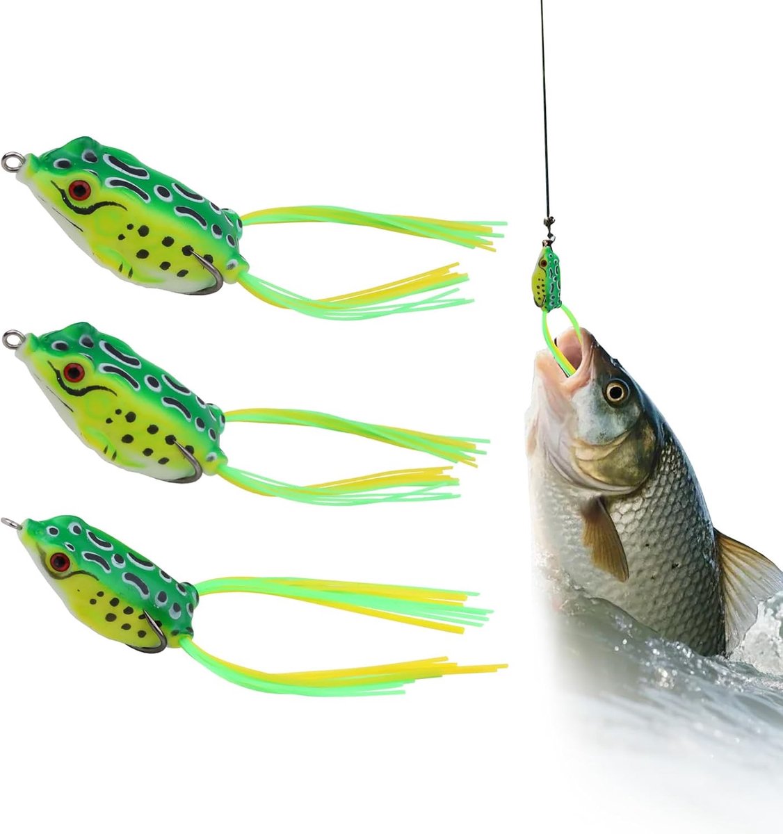 Zachte Vissenlures 9-pack - Holle Silicones - Voor Snoek, Forel en Baars - Perfect voor Zoet en Zout Water - ShopVlot