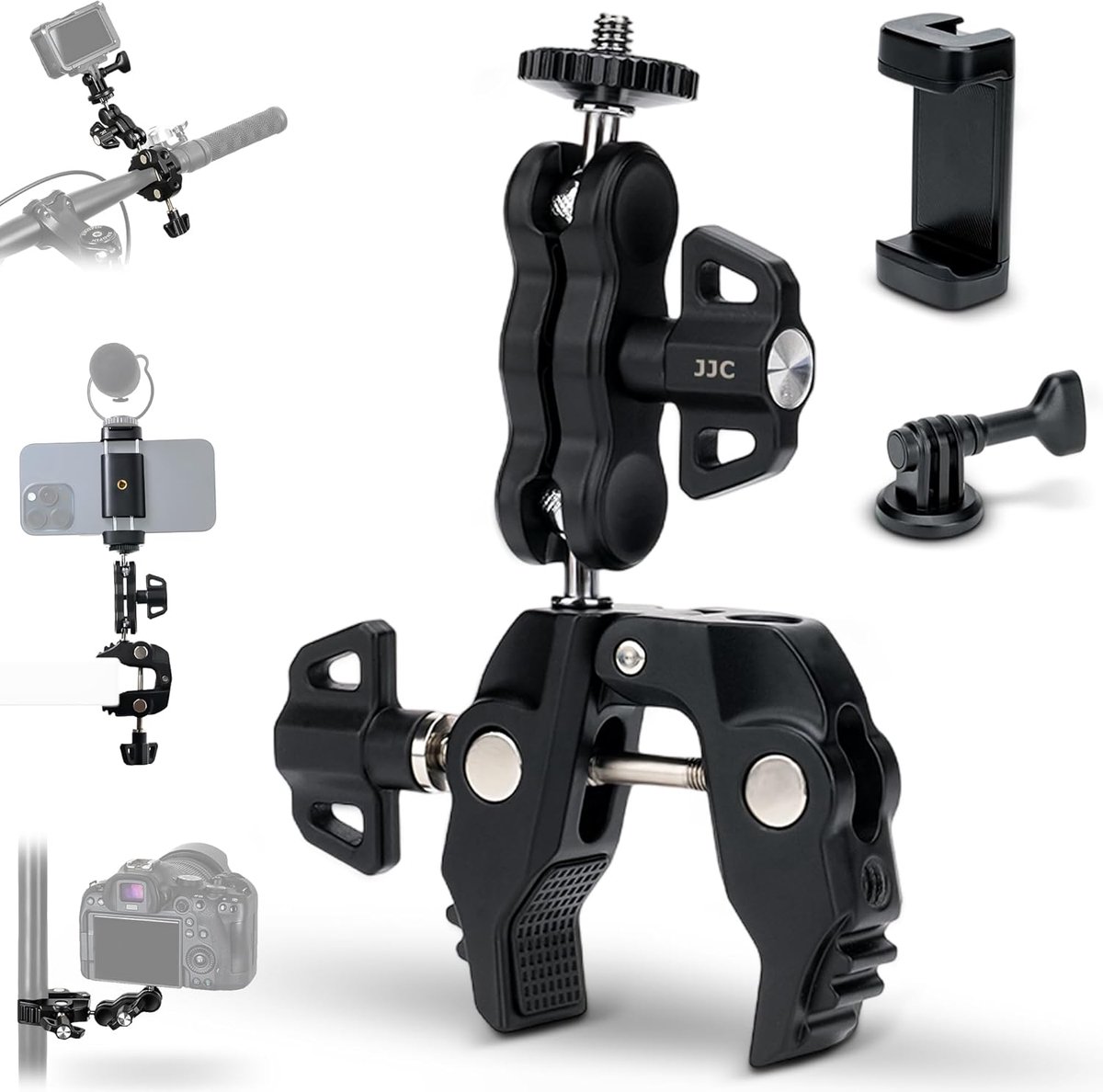 Kiorafoto Heavy Duty Clamp Kit with 1/4"-20 & 3/8"-16 Thread for Camera - ShopVlot