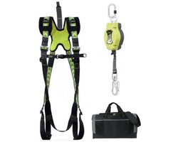 Kratos Safety valbeveiliging set Zonnepanelen Ximo 1- Helixon 6 meter voor hellend dak werkzaamheden Maat L-XXL - Maat: L/XXLS/L