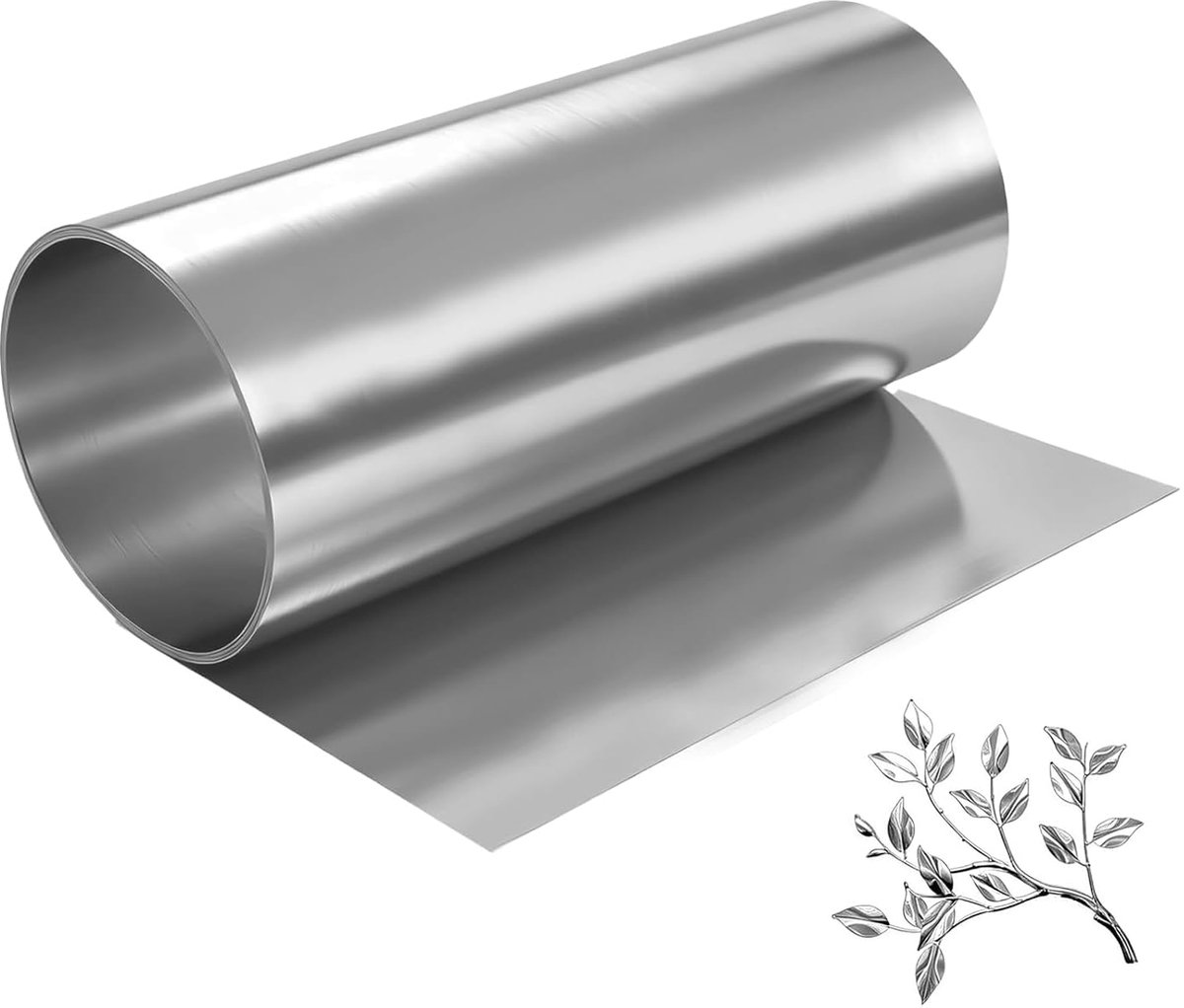 Roestvrijstalen plaatfolie 0,1 mm - 200 x 1000 mm - roestvrij staal - ideaal voor machine-reparatie - ShopVlot