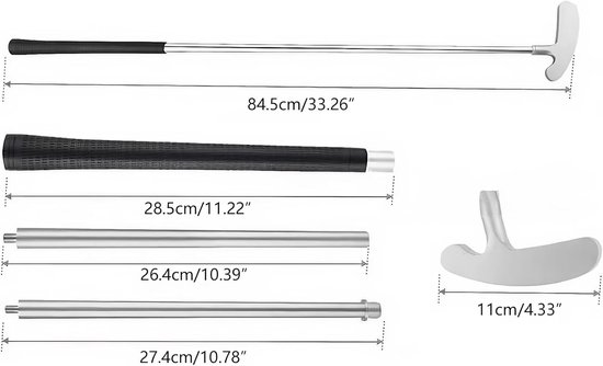 Golf putter 3-delig - vouwbaar ontwerp - dual-face technologie - ideaal voor beginners - ShopVlot van GOLF — afbeelding 4
