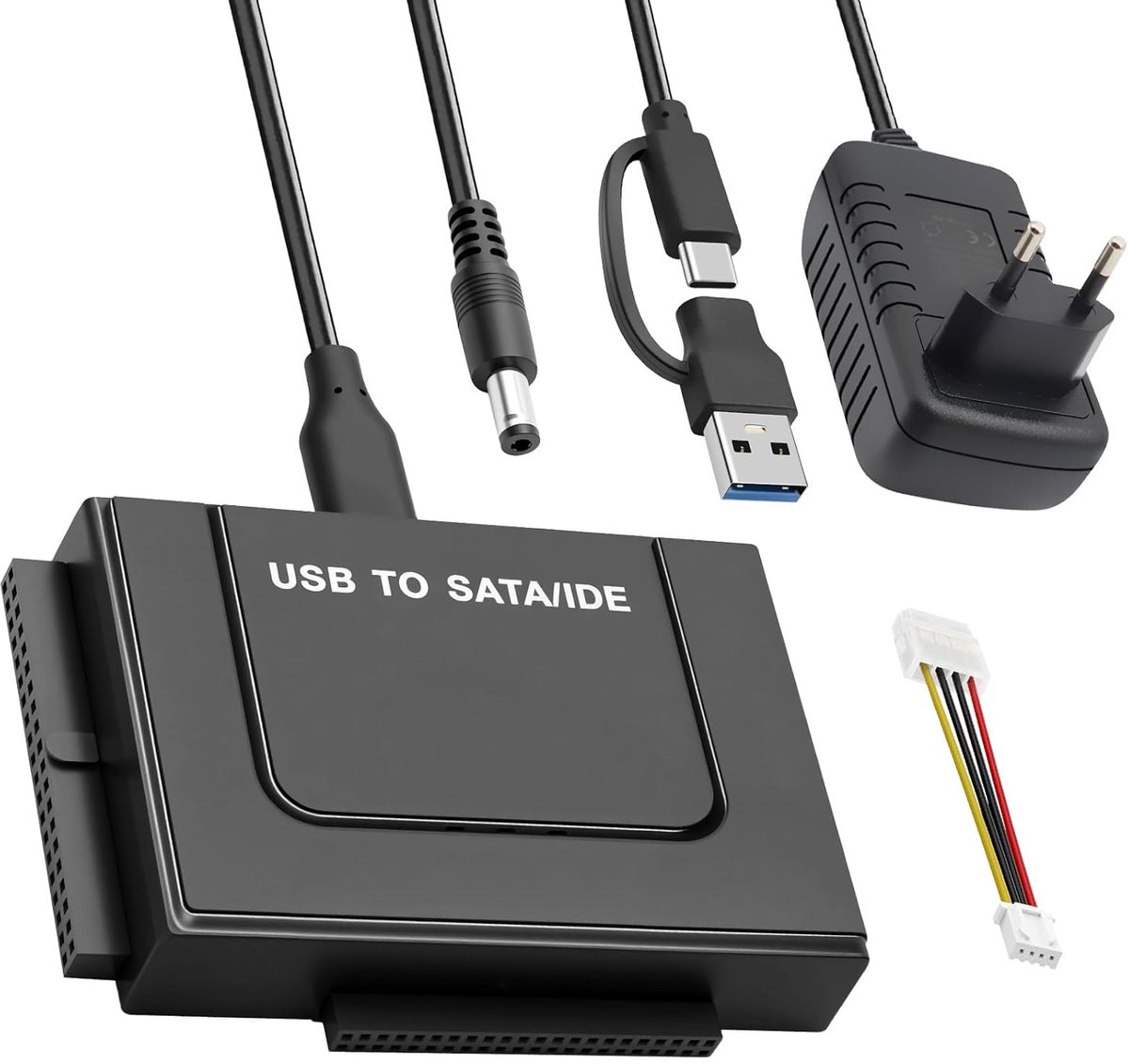 6Gbps USB 3.1 to IDE/SATA Hard Drive Adapter for 2.5/3.5" HDD/SSD, IDE USB Adapter Hard Drive Adapter Converter SATA - ShopVlot