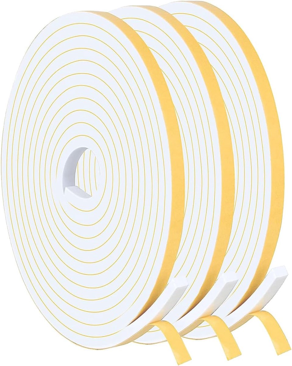 Sealing Tape Zelfklevend Rubber Seal - 6mm x 3mm - Geluidisolatie en Bescherming - Voor Deuren en Ramen - SnelShoppen