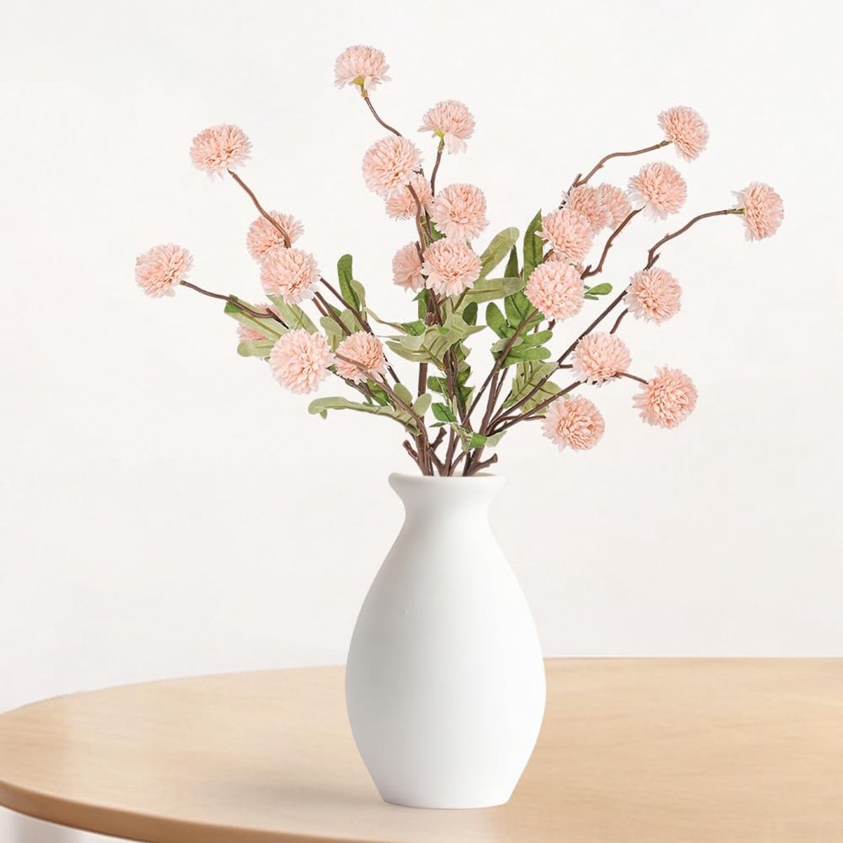 Kunstmatige hortensiabloemen 5 stuks - Zijde bloemen - Decoratieve kunstbolbloemen - Perfect voor huis en tuin - m-winkel