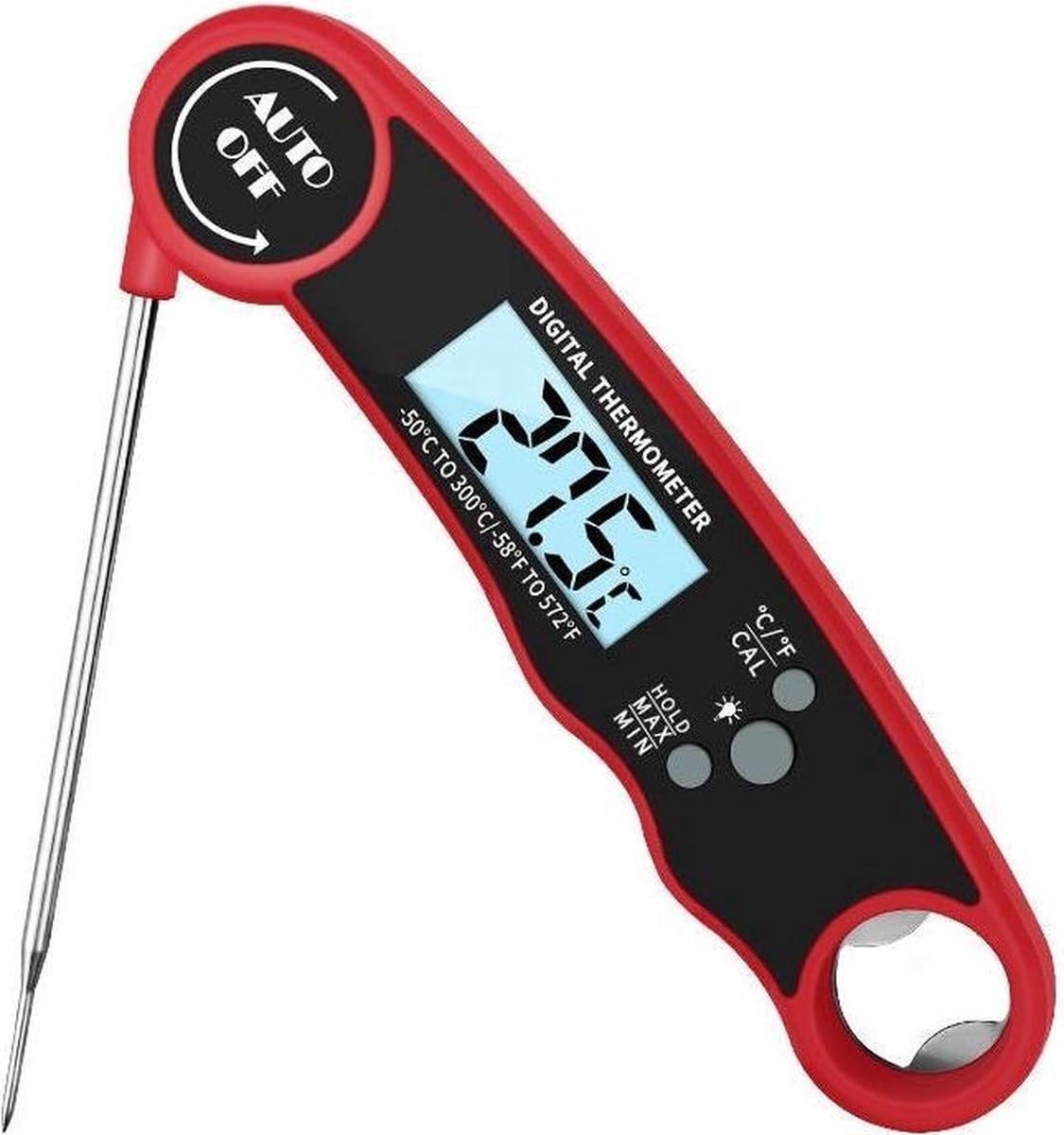 Digitale Keukenthermometer - Roestvrijstaal - Draadloos - Waterdicht IP67 - Voor BBQ en Koken