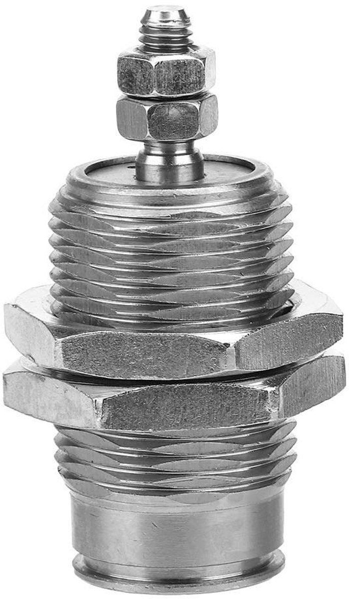 Pencilinder Enkelwerkend - Pneumatische Cilinder Cilinder - Positionering Apparatuur - Roestvrijstalen Nippel - 15x10 mm - Zilver