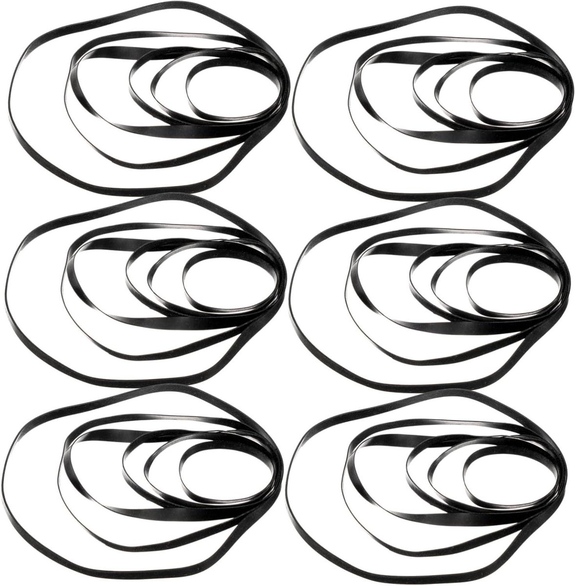 Cassette Riemen - Aandrijfriemen Cassetteband - Reparatie Cassettespeler - Set van 50 Stuks - 4 mm - Zwart