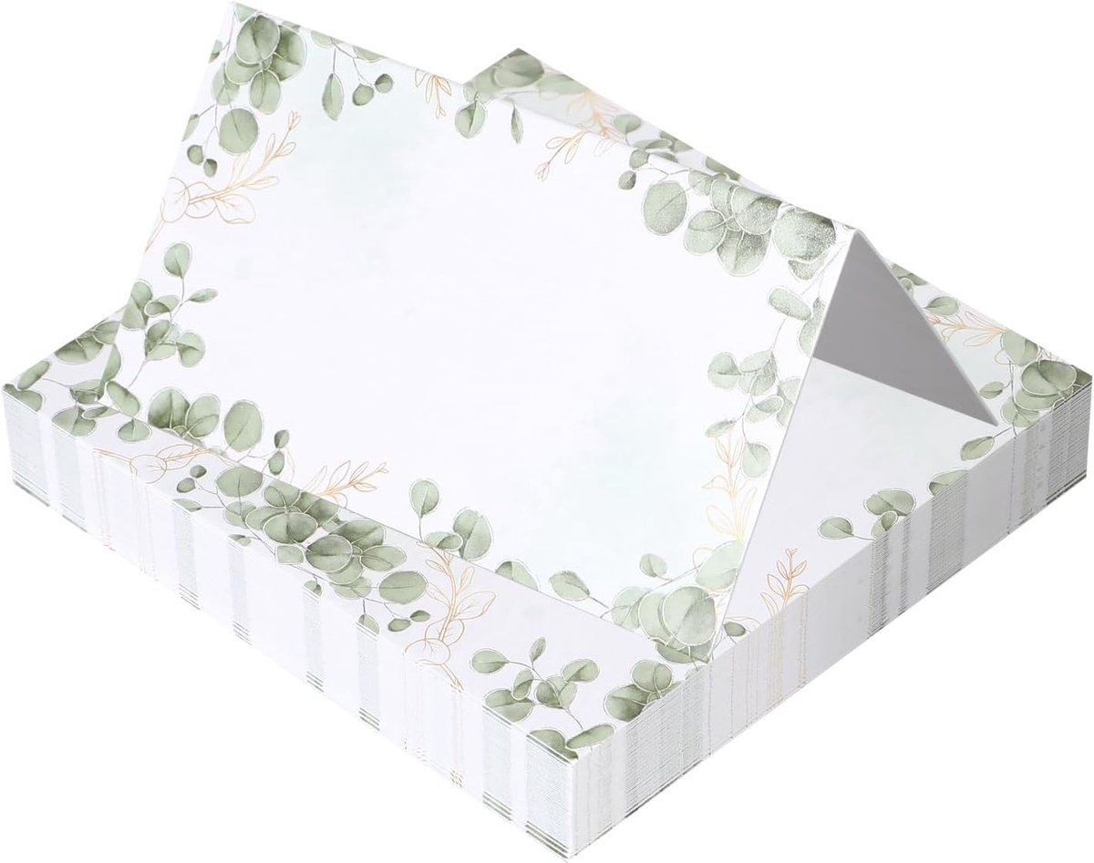 50 stuks plaatskaarten voor tafel, blanco naamkaarten voor tafelinstelling, naamplaatskaart voor Pasen, bruiloft, plaatskaart, bruiloft, zitplanbord voor verjaardag, kerstfeesten, receptie, decoratie