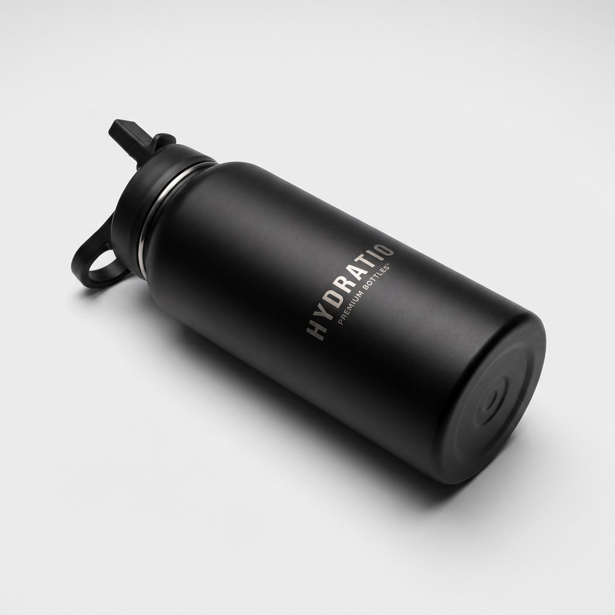 Hydratio Essence Thermosfles 1 Liter Zwart – Drinkfles 1 Liter RVS Dubbelwandig – Waterfles 1 Liter Lekvrij & BPA-Vrij – Isoleerfles 24 Uur Koud 12 Uur Warm – Grote Thermoskan Travel Mug – Sport School Werk Outdoor – Midnight Black thumbnail 2