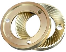 Espresso Maalschijven - Koffiemolen Onderdelen - Espresso Malen - Titanium Gecoat - 64mm - Zilver