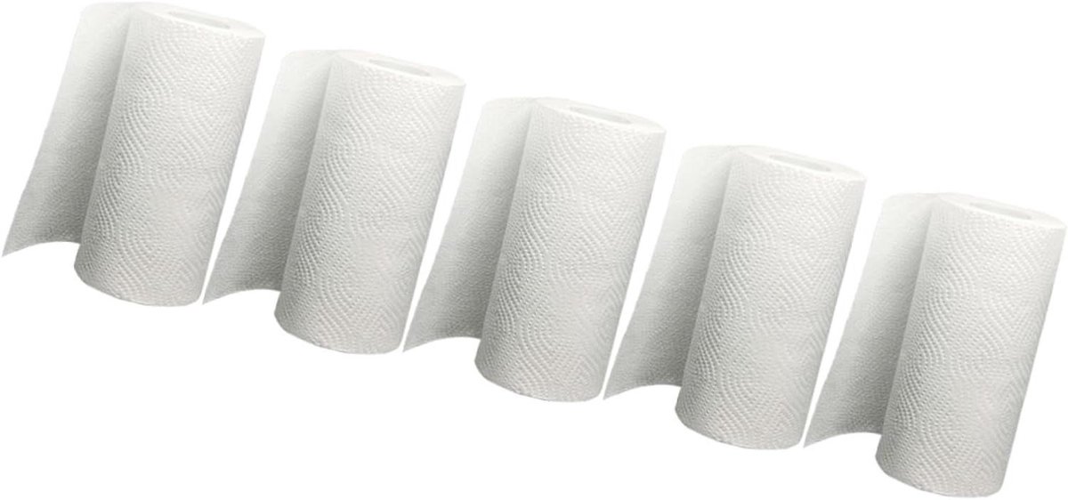 Keukenpapier Toiletpapier - Papieren Zakdoekje Weefselpapier - Huishoudelijk Gebruik - Zacht en Veilig - 5 Rollen - Wit