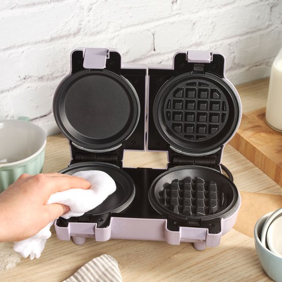 Giles & Posner Dubbele Snackmaker - 8 Verwijderbare Antiaanbakplaten — afbeelding 3