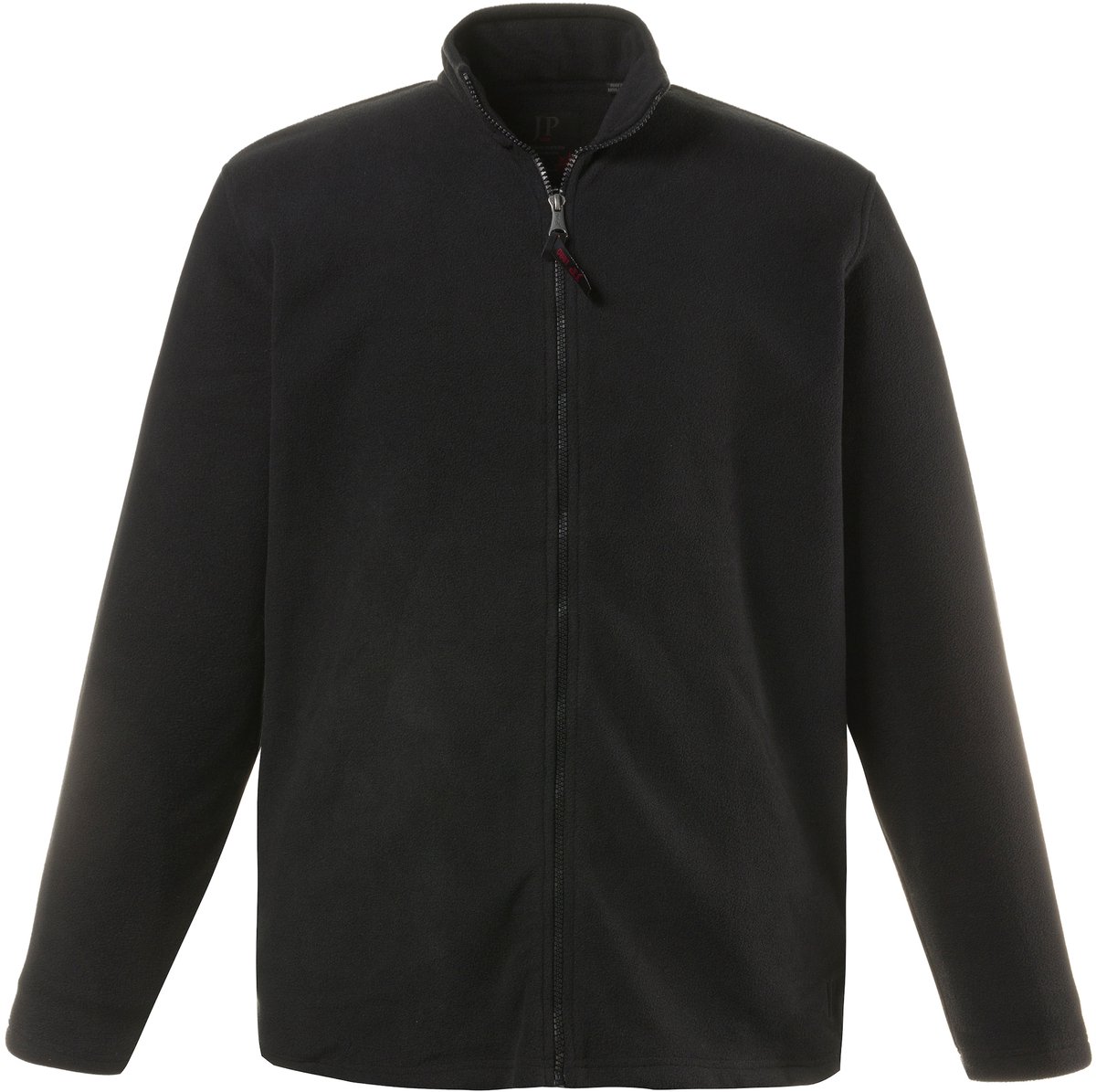 JP 1880 - Heren - Fleece jas outdoor opstaande kraag ritszakken - Zwart - Maat 3XL