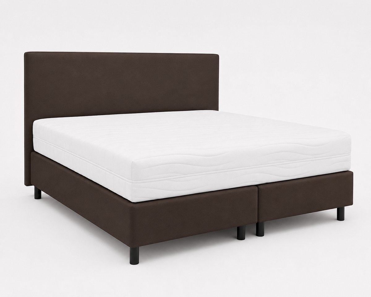 Home & Living Opberg Boxspring Savelle - 140x200 Compleet - Bruin - Luxe Living Home