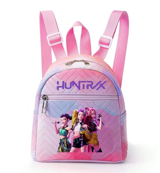 Kraftverdia® K-Pop Demon Hunters Rugzak—Schoudertas—Schoolrugzak—Schattige cartoonrugzak—Geschikt voor kinderen en vrouwen—19 cm hoog