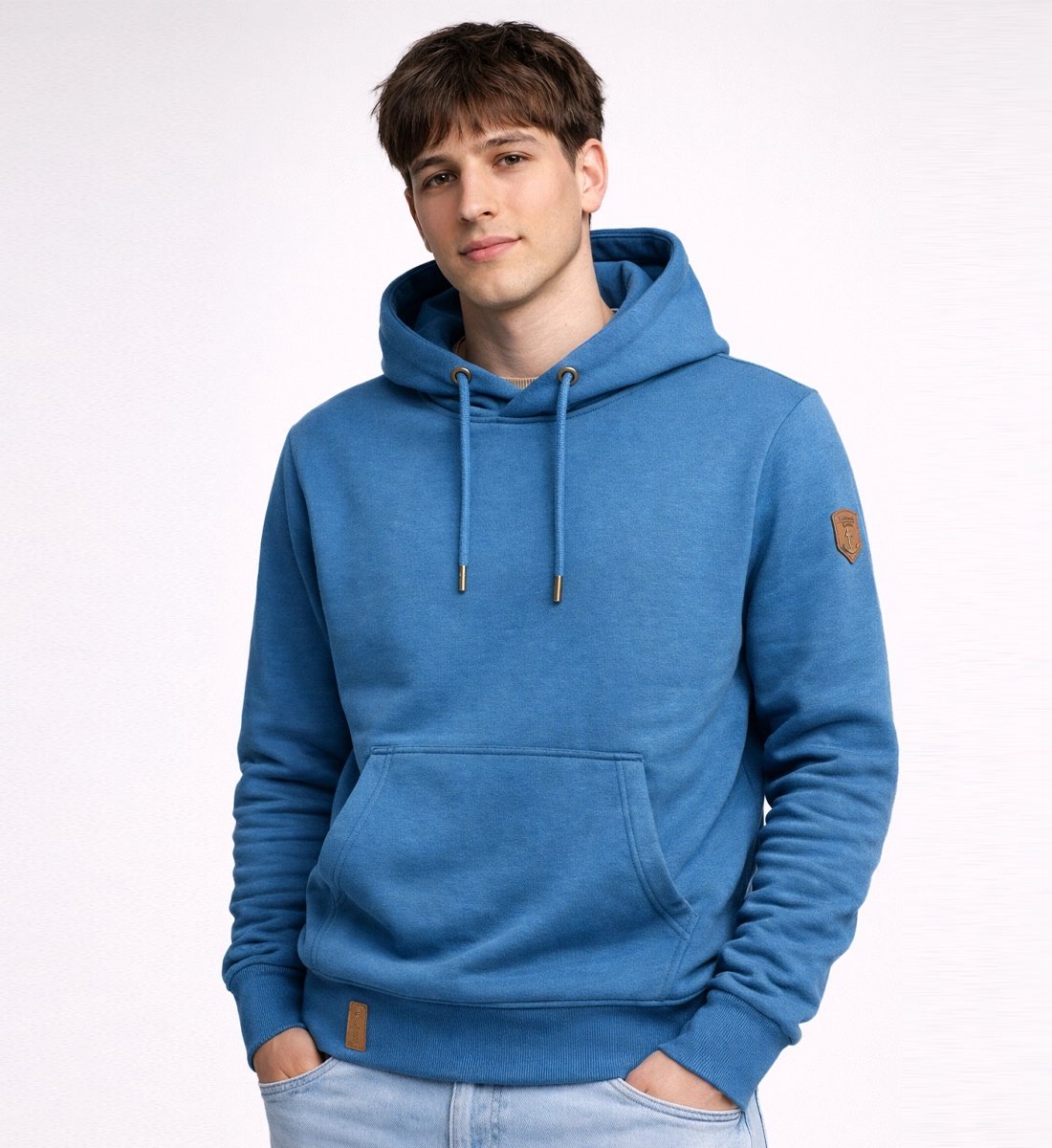 Lizzard Sports Heren Hoodie Blauw – Maat XXXL– Comfortabele Pasvorm Essential Hoodie – Casual Basic Sweater met Capuchon