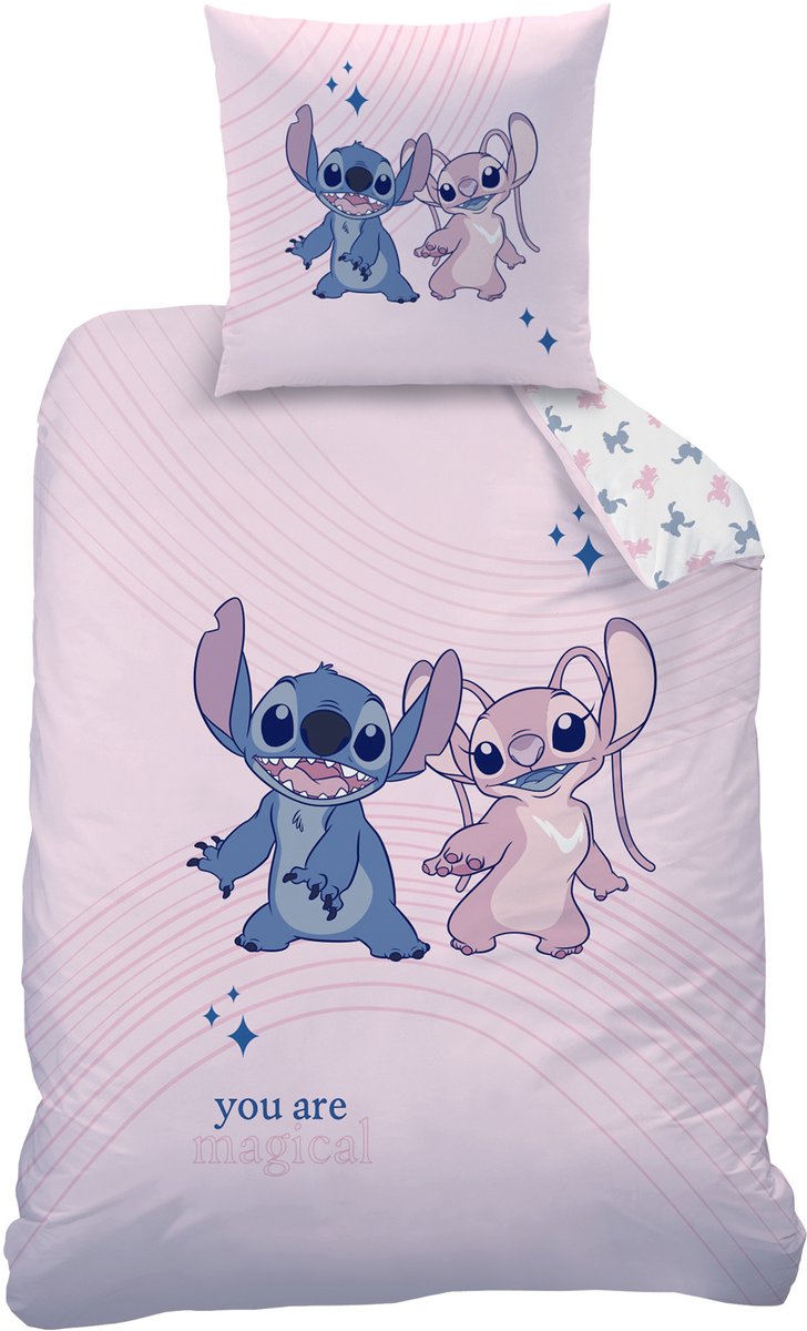 Disney Lilo & Stitch Dekbedovertrek Amour - 140 x 200 + 63 x 63 cm - Katoen