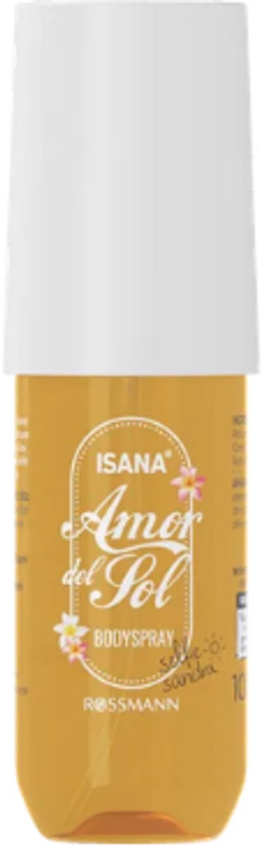 ISANA Zomer Bodyspray Amor del Sol - 1x 100 ml | Tropische Body Mist met Kokos & Tiarébloem | Limited Edition