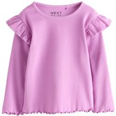 Next - Meisjes - Geribbeld katoenrijk T-shirt met lange mouwen - Paars