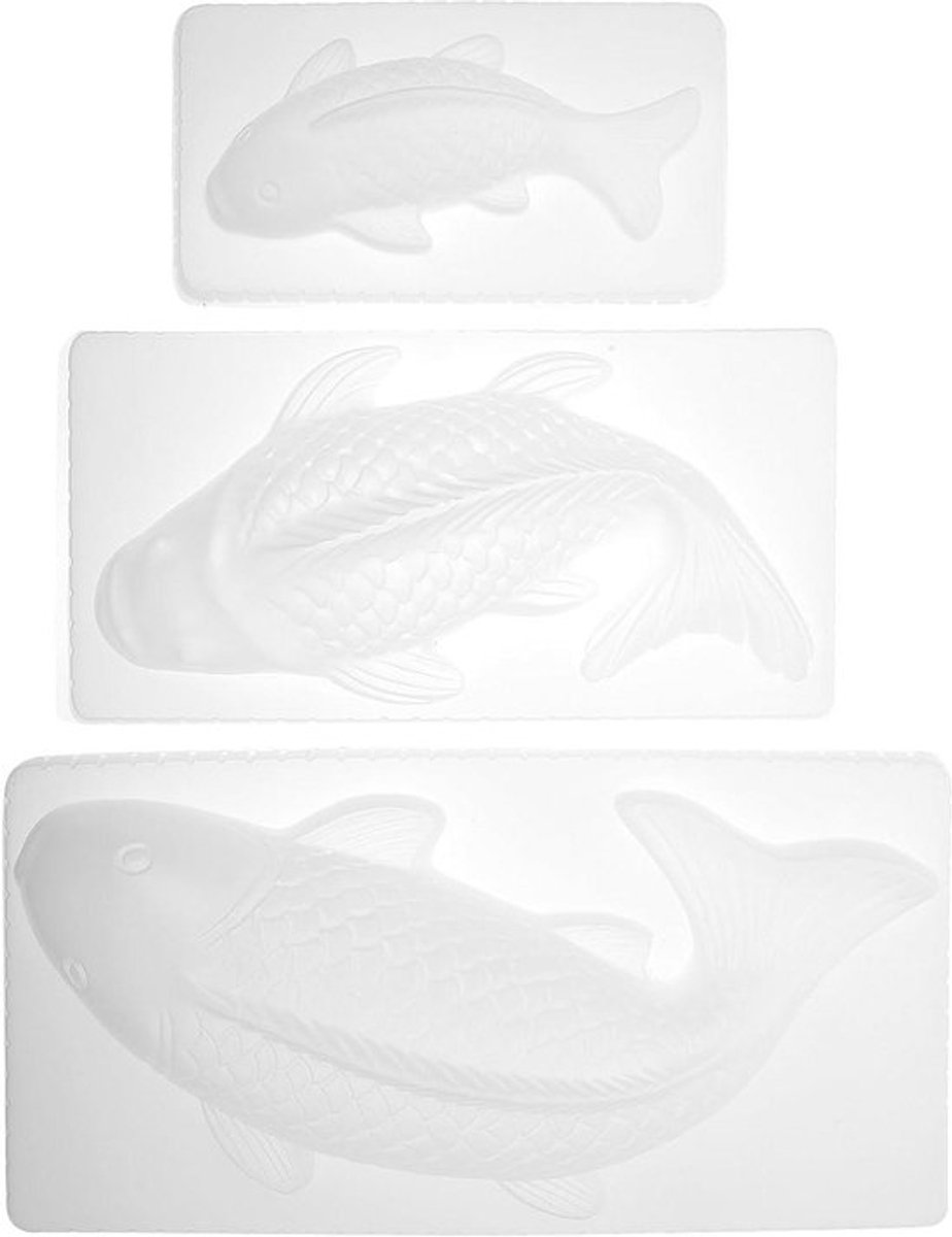 Cupcake bakvorm pan 3d vis karper: 3 stukken Allecto Plus