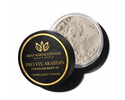 Arab Makeup World Pro Fix Arabian Translucent Powder Beige – Transparante Fixeerpoeder – Matterend Gezichtspoeder – 15 g