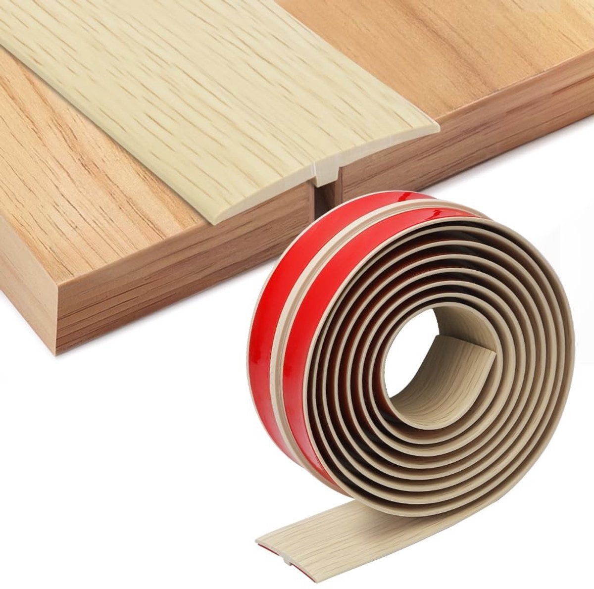 Dailygoods - Overgangsprofiel 5×300cm, T-profiel overgangslijst zelfklevende deurdrempelli