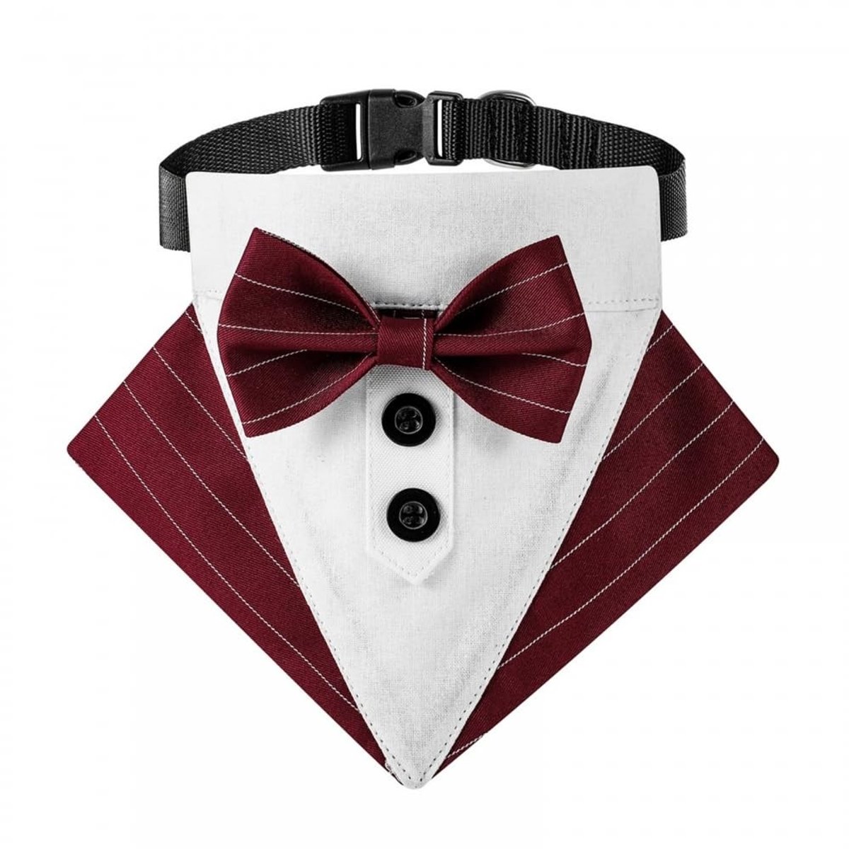 Dailygoods- Hond Smoking Hoge Kwaliteit - Verstelbare Kraag - Bowtie - Hondenpak - Formele Gelegenheden - Polyester/Nylon - Hondenhalsband
