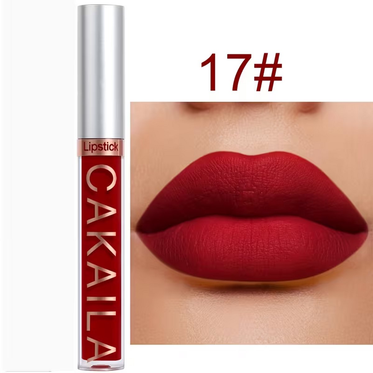 Matte Lippenstift Kersenrood – Waterproof Lipstick – Langhoudende Vloeibare Lippenstift – Transferproof Lip Glaze