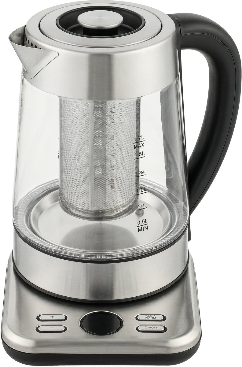Elektrische waterkoker - 1.7L - Snelkookfunctie - 2200 W met Strix-thermostaat - thee-infuser en warmhoudfunctie