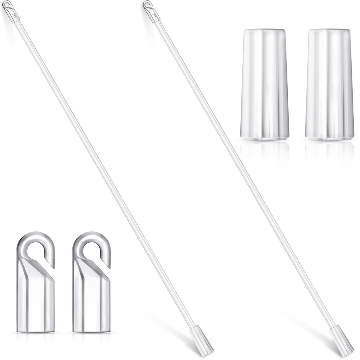Dailygoods- Gordijnwand 2 Stuks - Gordijnband voor Plooien - Gordijnband Hakenband - Duurzaam Acryl - Lichtgewicht - Eenvoudige Installatie - Jaloeziestang